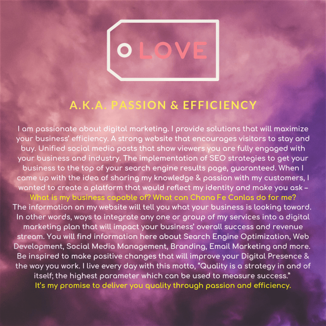 a.k.a. passion &amp; efficiency (2)